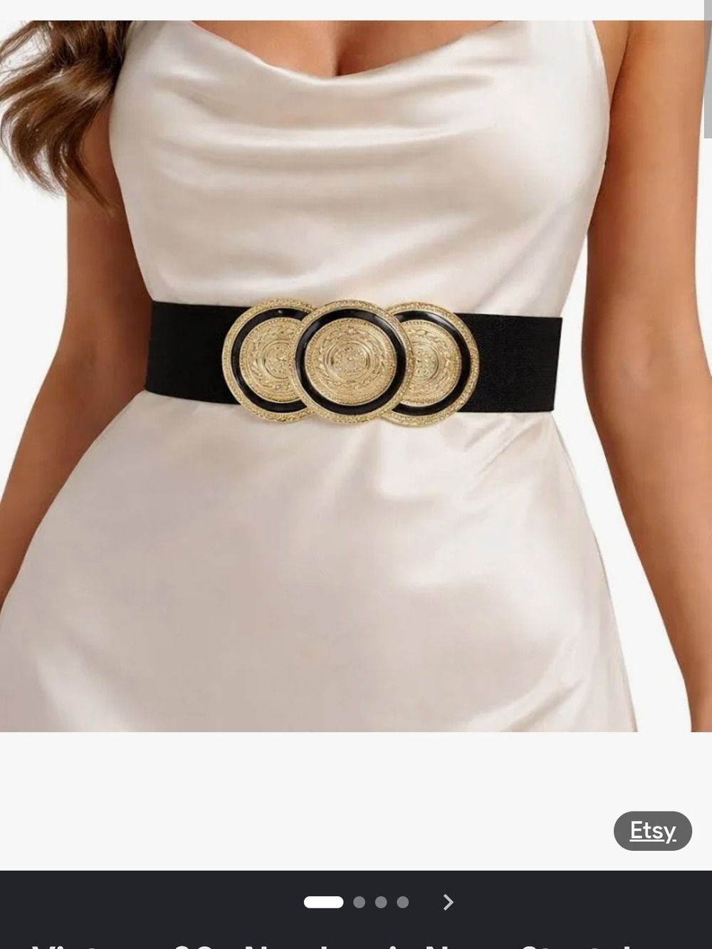 Nan Lewis 1980s Vintage Retro Glam Wide Cinch Belt